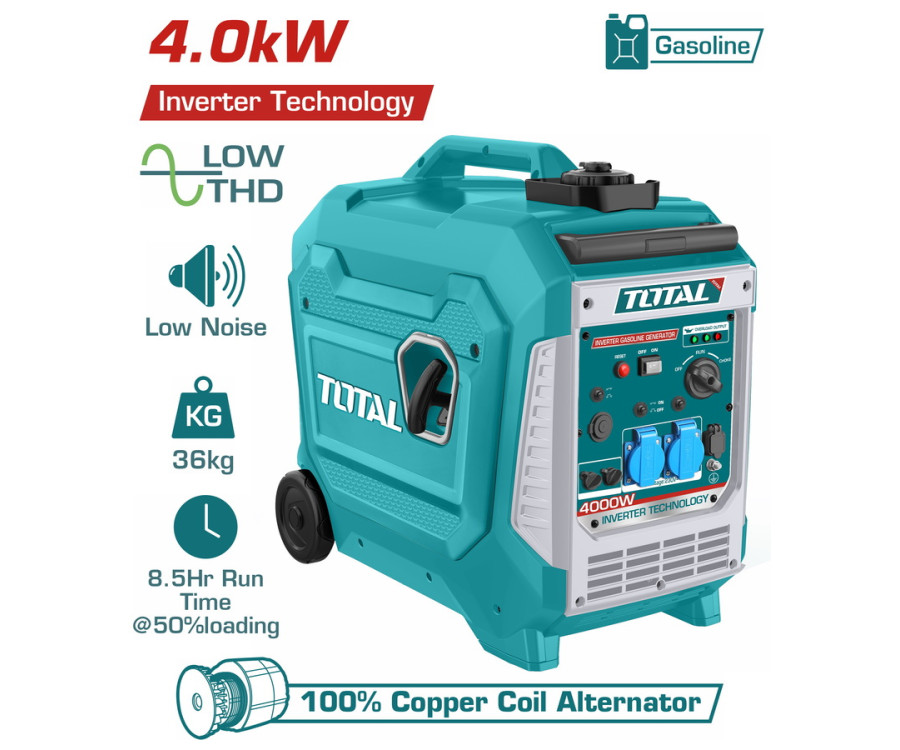 Γεννήτρια Inverter Βενζίνης Επαγγελματική 4.000W Total TP547506E