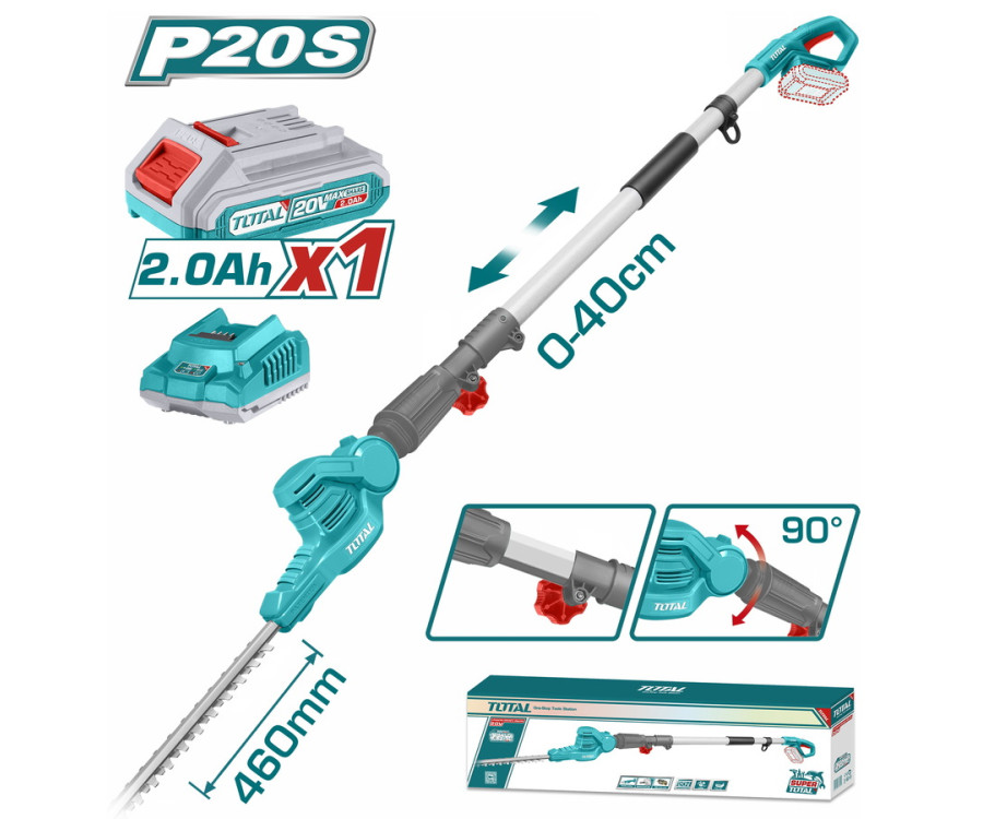 Τηλεσκοπικό Ψαλίδι Μπορντούρας Μπαταρίας 20V Total TPHT2016012