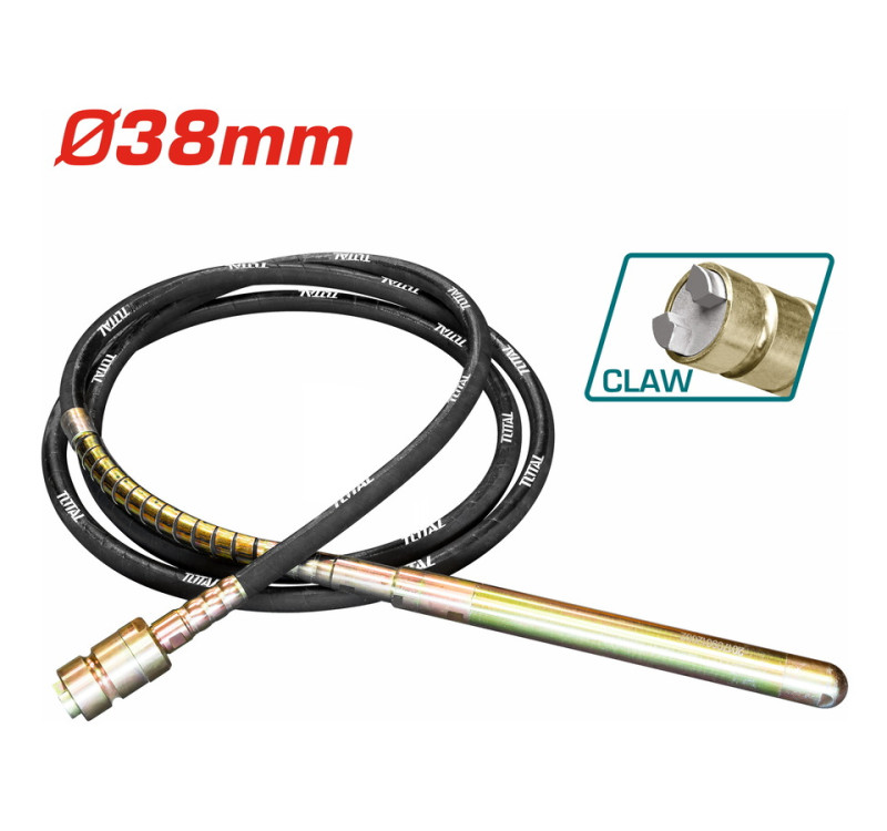 Εύκαμπτος Άξονας Δονητή Μπετού Φ38mm – 6 Μέτρα Total TPVP1381