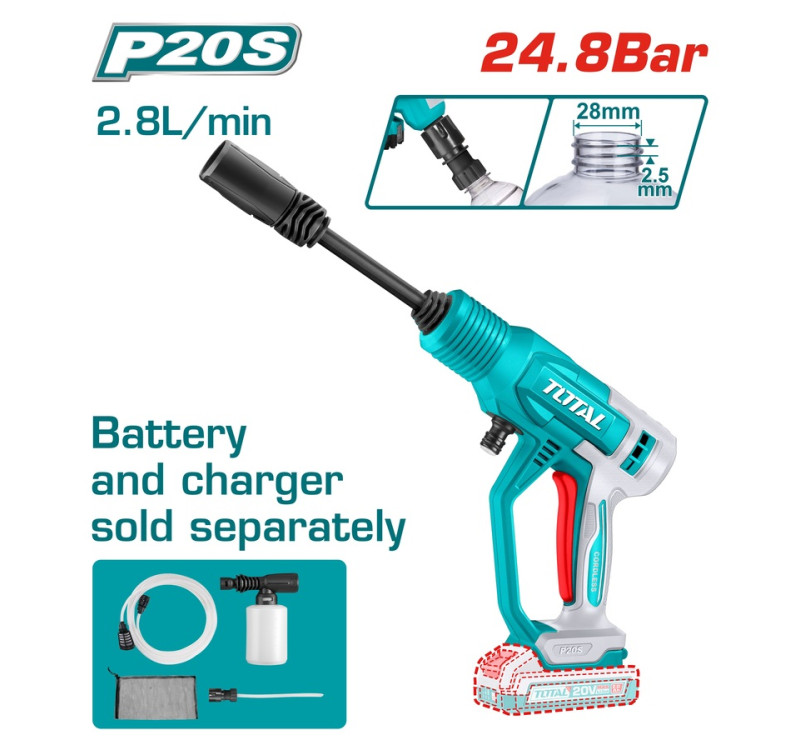 Πλυστικό Μπαταρίας 20V Total TPWLI2036