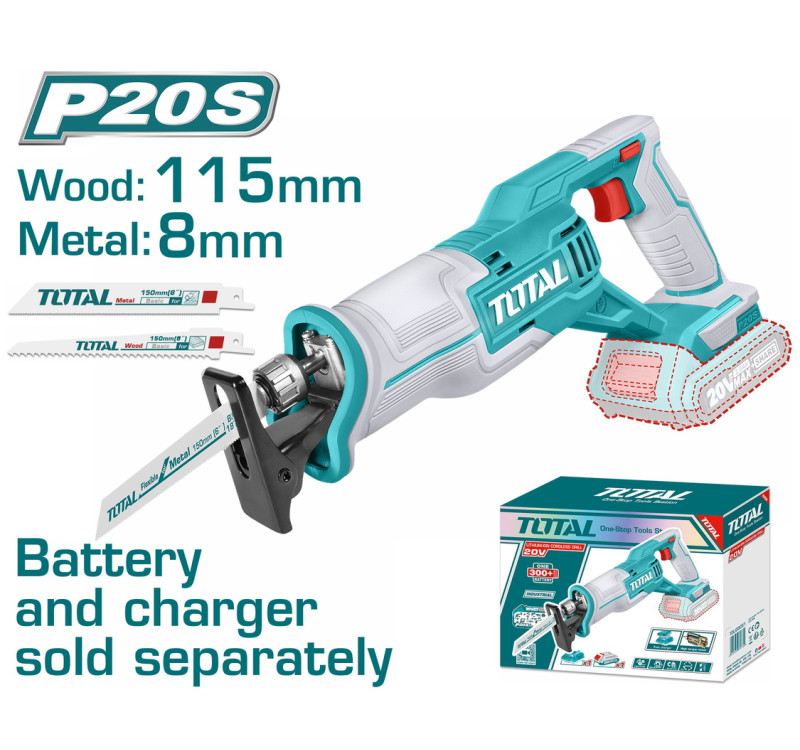 Σπαθοσέγα Μπαταρίας 20V Total TRSLI1152 (Χωρίς Μπαταρία & Φορτιστή)