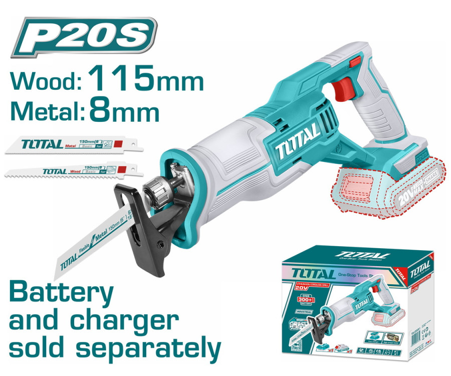 Σπαθοσέγα Μπαταρίας 20V Total TRSLI1152 (Χωρίς Μπαταρία & Φορτιστή)