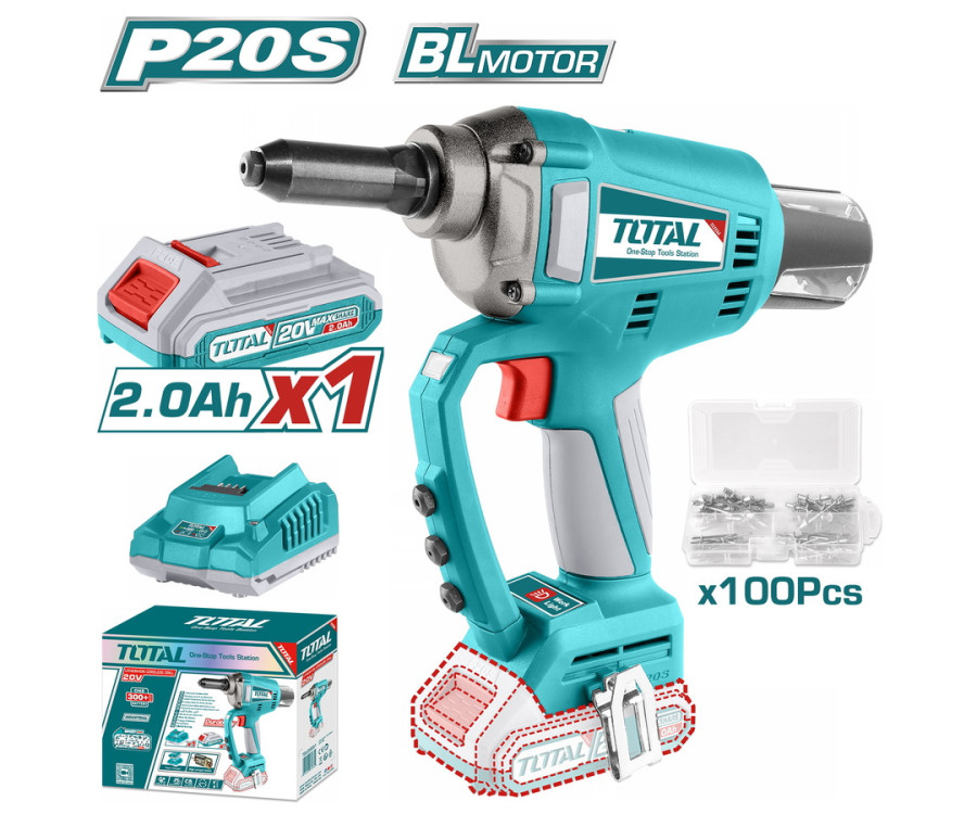 Πριτσιναδόρος Μπαταρίας 20V Total TRTLI20051 Brushless με 1 Μπαταρία & Φορτιστή