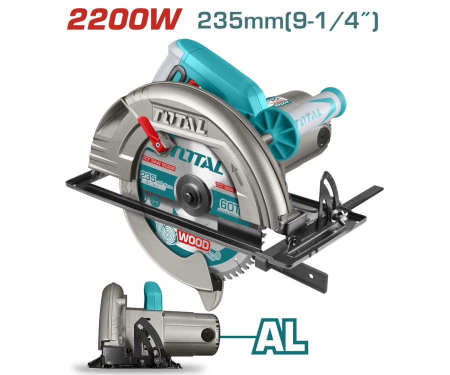 Δισκοπρίονο Ξύλου 2.200W – 235mm Επαγγελματικό Total TS1222356