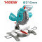 Φαλτσοπρίονο Ξύλου 1400W Φ210mm Total TS42142107