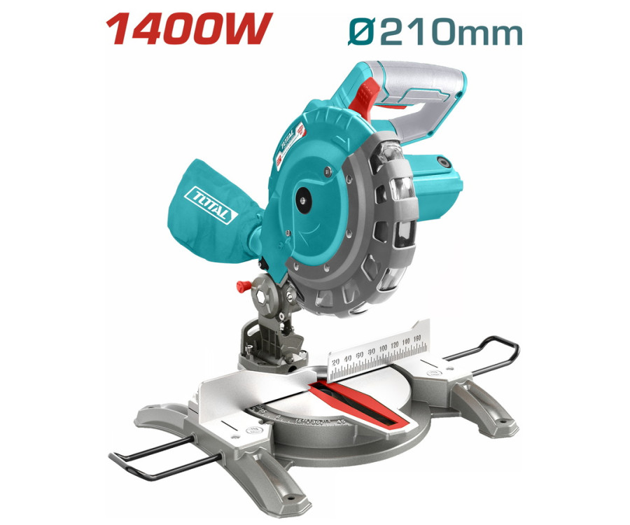 Φαλτσοπρίονο Ξύλου 1400W Φ210mm Total TS42142107