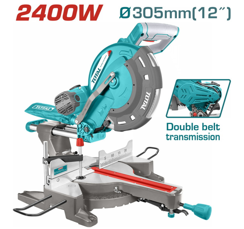 Φαλτσοπρίονο Ξύλου Radial 2400W με Δίσκο Φ305mm Total TS42183057