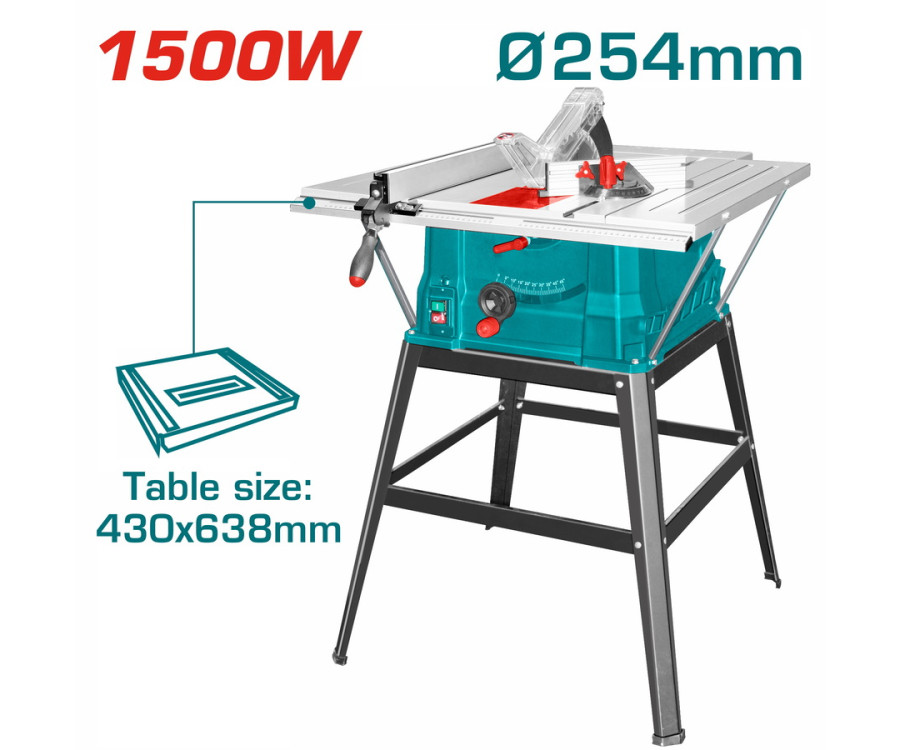 Δισκοπρίονο Πάγκου 1.500W Φ254mm Total TS5152543