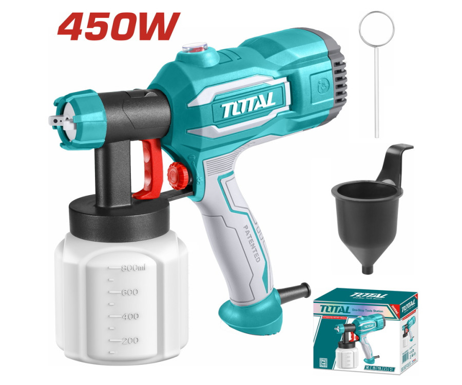 Ηλεκτρικό Πιστόλι Βαφής 450W Total TT3506 με Δοχείο 800ml