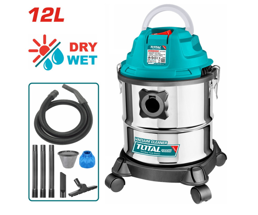 Σκούπα Ξηράς & Υγρής Αναρρόφησης 1.000W 12L Total TVC12202
