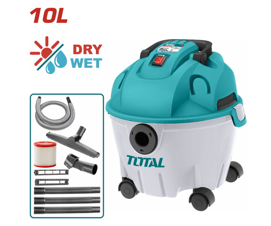 Σκούπα Ξηράς & Υγρής Αναρρόφησης 1.200W 10L Total TVC12101