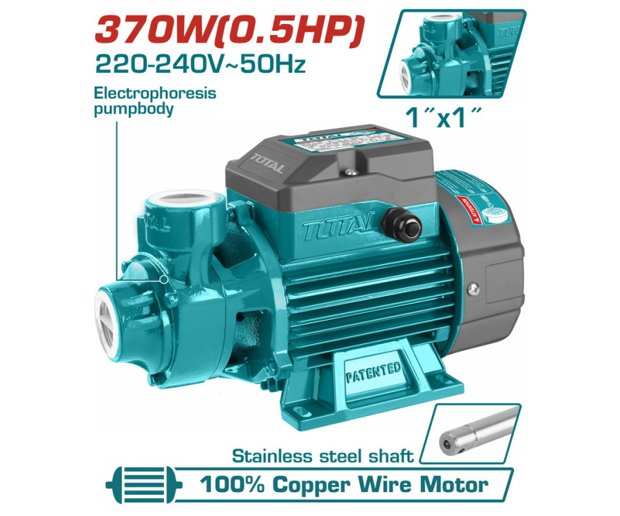 Αντλία Επιφανείας Νερού Περιφερειακή 370W Total TWP13706