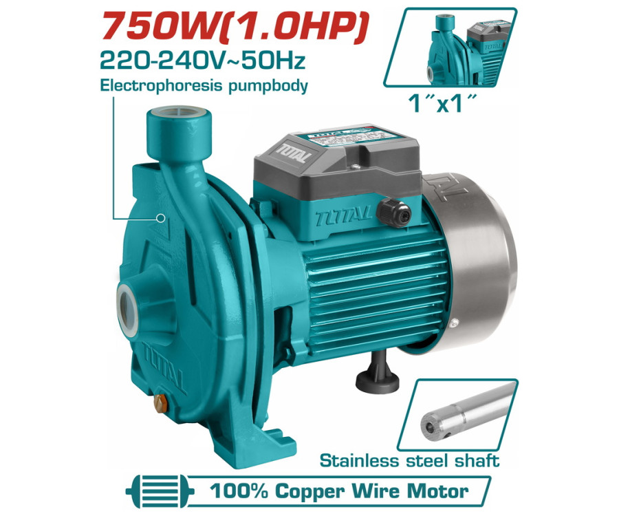 Αντλία Επιφανείας Νερού Φυγοκεντρική 750W Total TWP27506