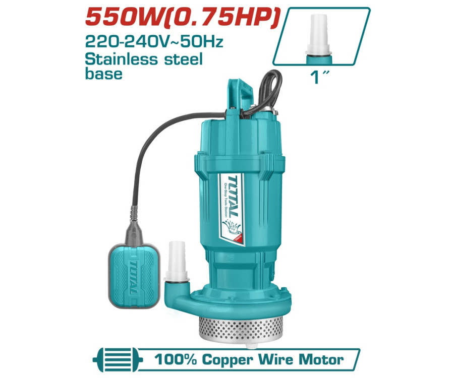 Υποβρύχια Αντλία Όμβριων Υδάτων 550W Total TWP65506