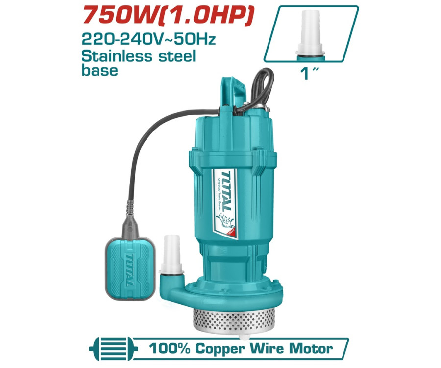 Υποβρύχια Αντλία Όμβριων Υδάτων 750W Total TWP67506