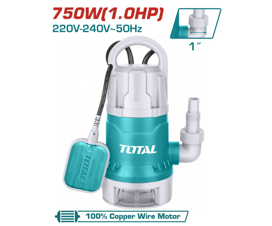 Υποβρύχια Αντλία Ακαθάρτων Υδάτων 750W Total TWP87506