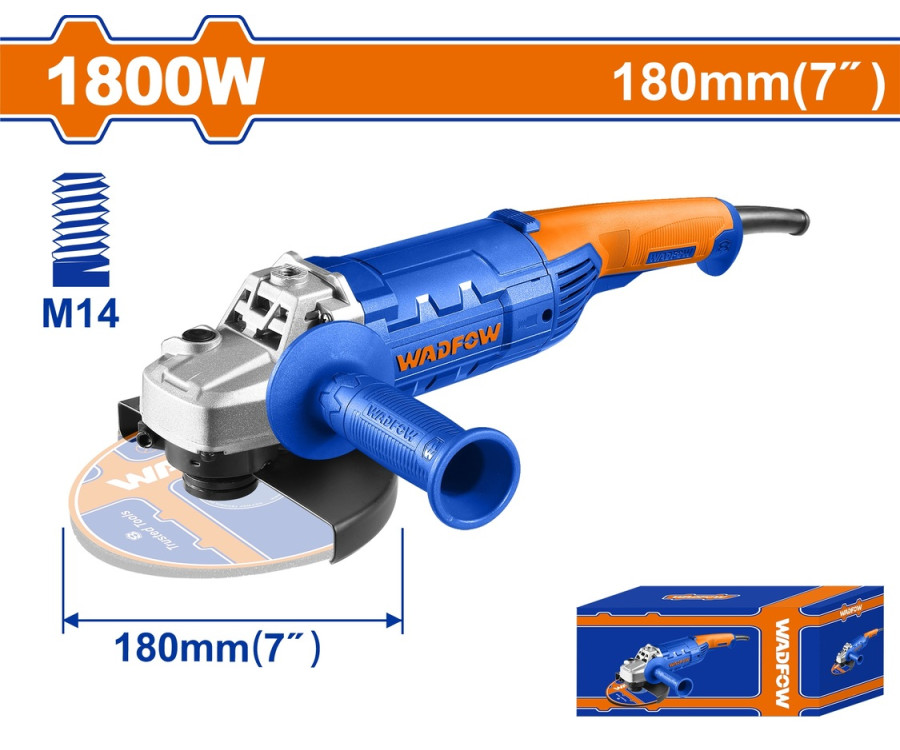 Γωνιακός Τροχός 1.800W / 180mm Wadfow WAG851801