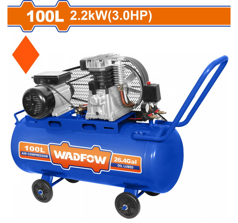Αεροσυμπιεστής Ιμάντα 100L 3HP Wadfow WAP4R21