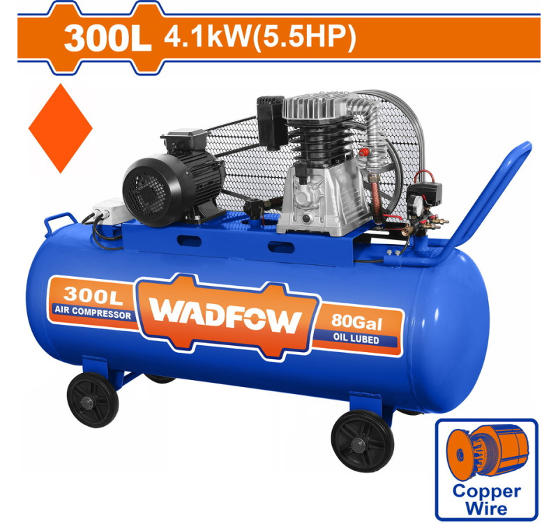 Αεροσυμπιεστής Ιμάντα 300L 5.5HP Τριφασικός Wadfow WAP4R33