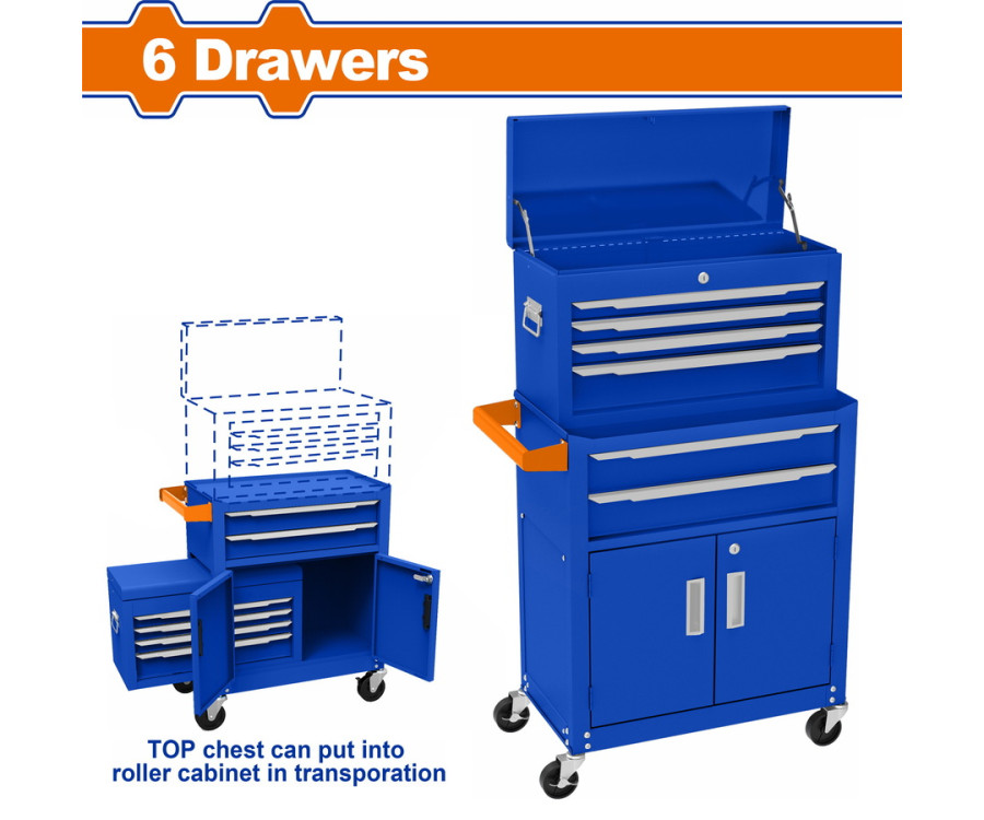 Εργαλειοφόρος Με 6 Συρτάρια & Εργαλειοθήκη Wadfow WCS4A08