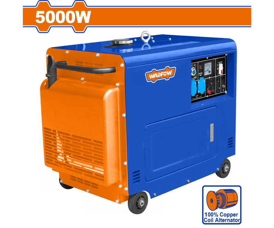 Γεννήτρια Πετρελαίου Μονοφασική Κλειστού Τύπου 5000W Wadfow WDG2A50