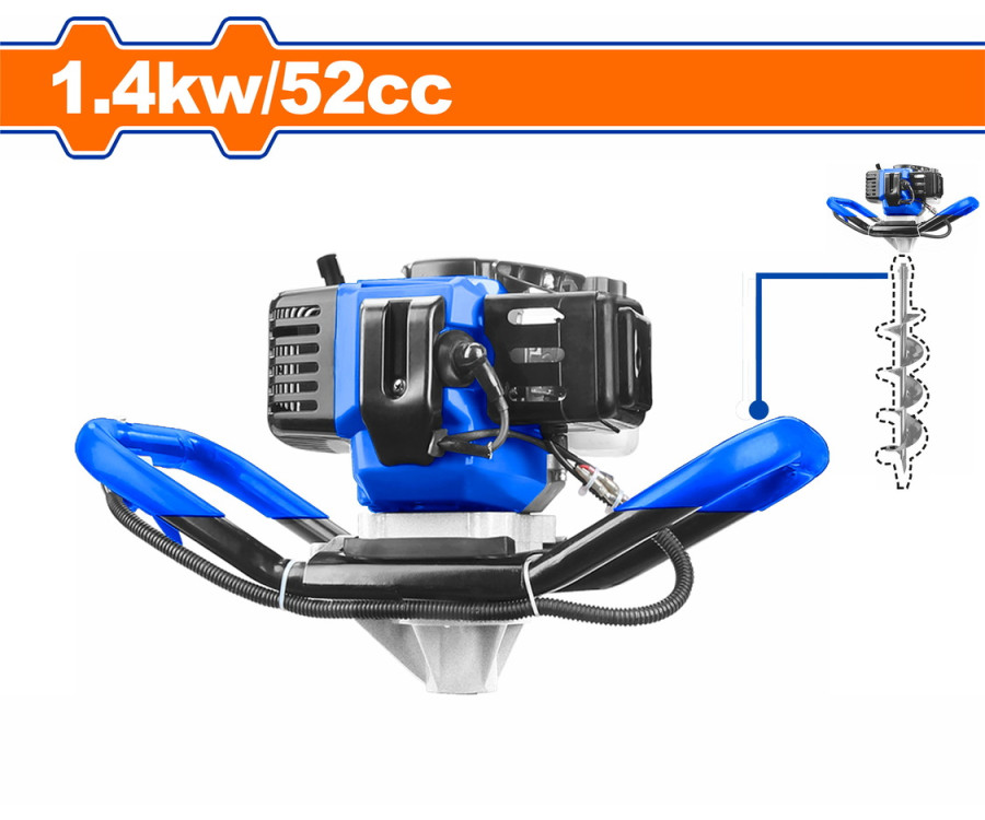 Γεωτρύπανο Βενζίνης Wadfow WDZ1A52-1 52cc 2HP με Τρυπάνι 120mm