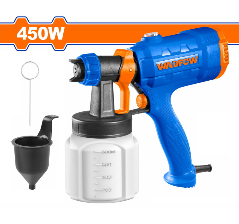 Ηλεκτρικό Πιστόλι Βαφής 450W Wadfow WEG1A01 με Κύπελλο & Βελόνα Καθαρισμού