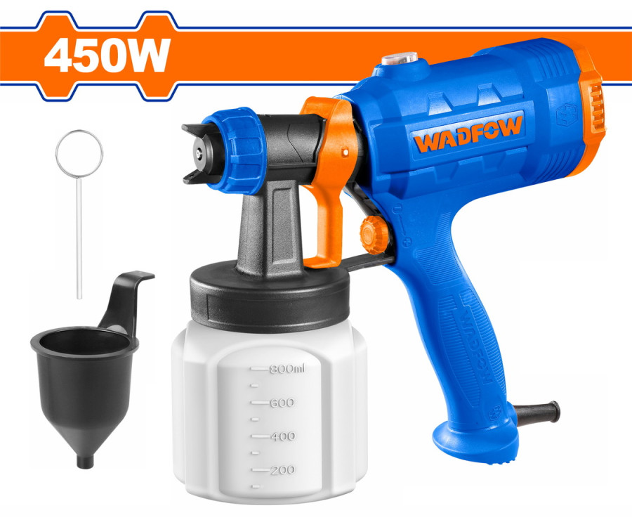 Ηλεκτρικό Πιστόλι Βαφής 450W Wadfow WEG1A01 με Κύπελλο & Βελόνα Καθαρισμού