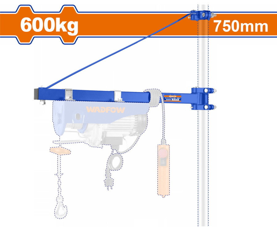 Βραχίονας Παλαγκού 750mm Ανυψωτικής Ικανότητας 600Kg Wadfow WETS1A01