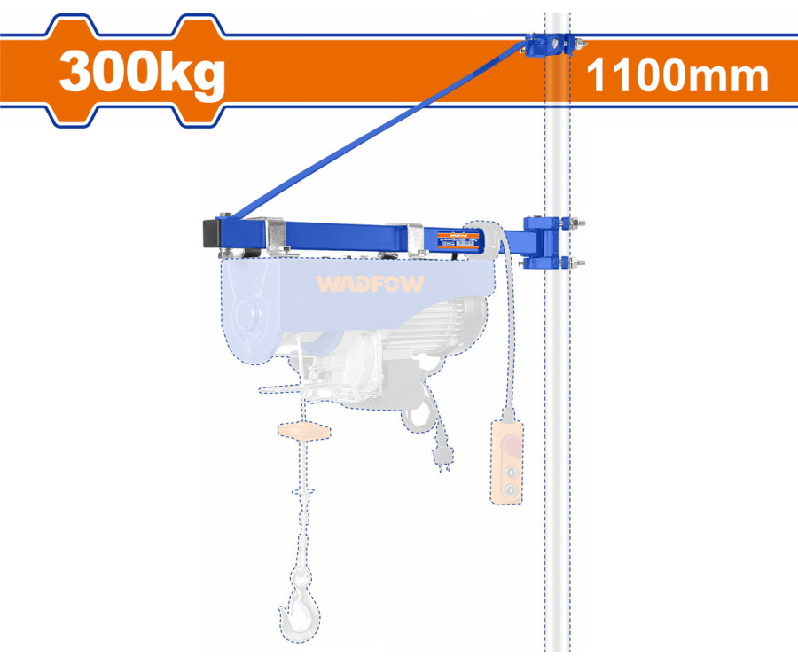 Βραχίονας Παλαγκού 1100mm Ανυψωτικής Ικανότητας 300Kg Wadfow WETS1A02