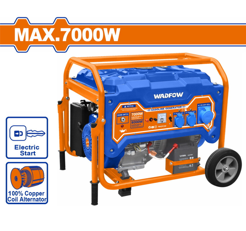 Γεννήτρια Βενζίνης 7.000W Wadfow WGEAA09