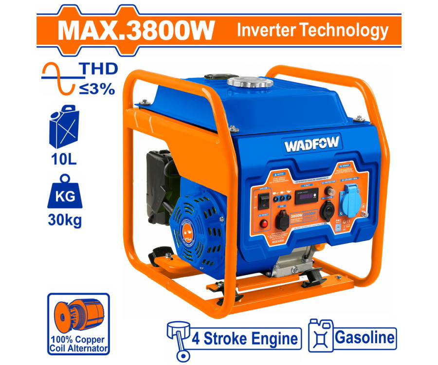 Γεννήτρια Βενζίνης Inverter 3.800W Wadfow WGEAB06