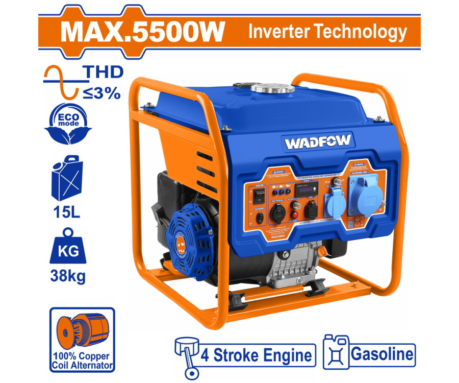 Γεννήτρια Βενζίνης Inverter 5.500W Wadfow WGEAB08