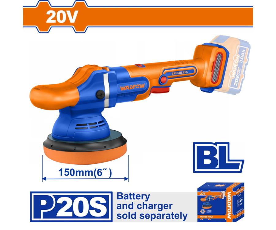 Αλοιφαδόρος Μπαταρίας 20V Brushless 150mm Wadfow WHL2B15 Χωρίς Μπαταρία & Φορτιστή