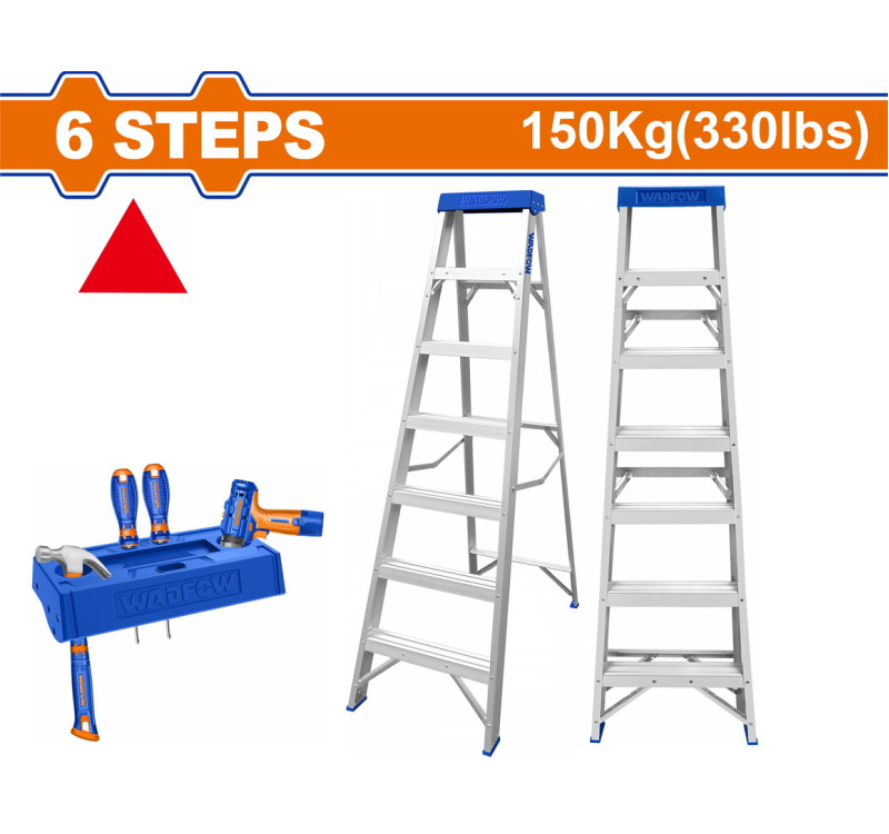 Σκάλα Αλουμινίου 6+1 Σκαλοπάτια Wadfow Wld2H06