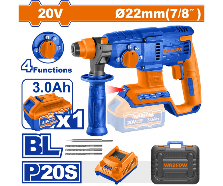 Πνευματικό Πιστολέτο Μπαταρίας Wadfow WLM1522 20V / 3Ah Με 1 Μπαταρία & Φορτιστή