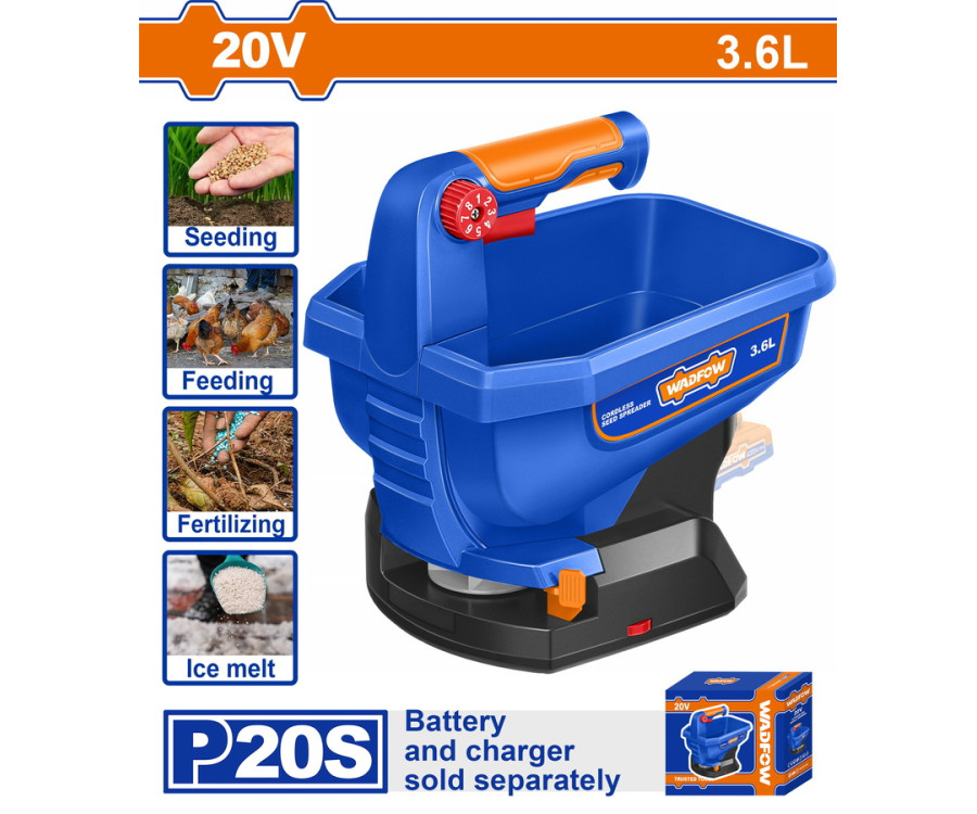 Διασκορπιστής Σπόρων Μπαταρίας 20V Wadfow WLSS1520 (Χωρίς Μπαταρία & Φορτιστή)