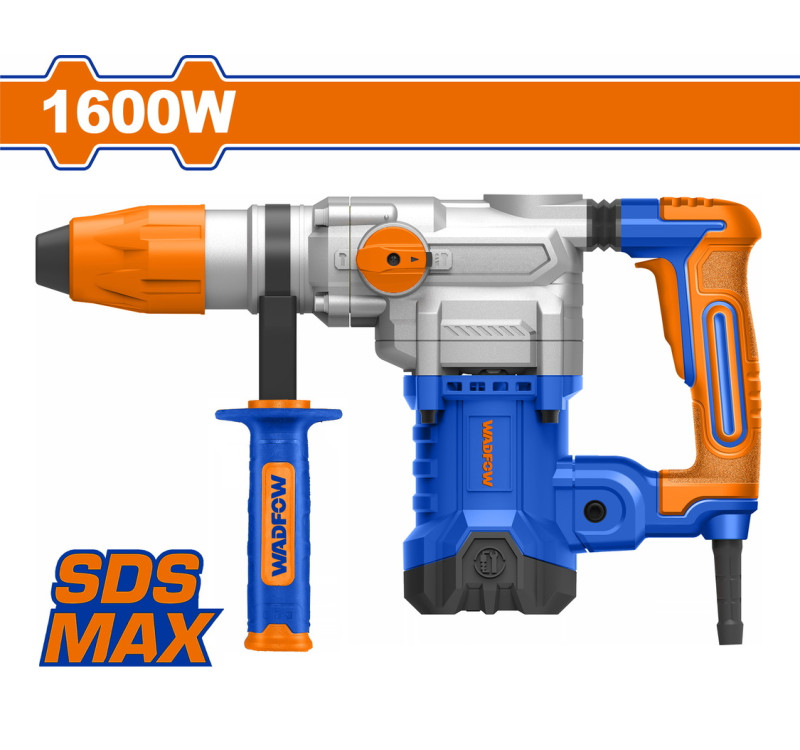 Πιστολέτο Σκαπτικό – Περιστροφικό Wadfow WRH3D38 SDS-Max 1600W 10J Με Καλέμι & Βαλίτσα