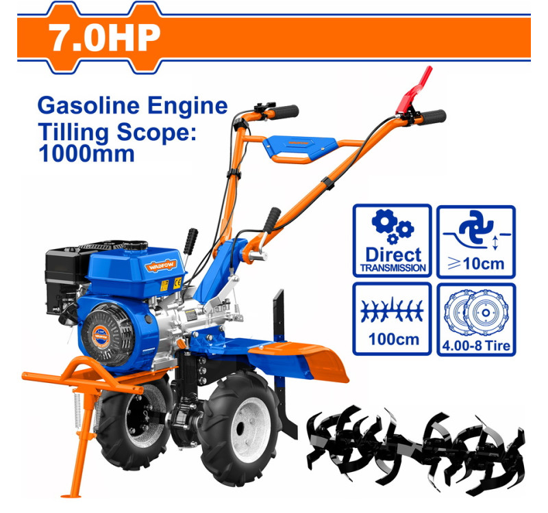 Σκαπτικό Βενζινοκινητήρα 212cc 7HP 100cm Κορώνα-Πηνίο Wadfow WTL2A100