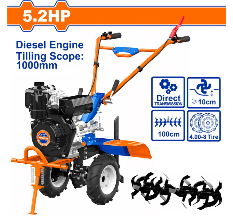 Σκαπτικό Πετρελαίου Wadfow WTL3A100 247cc 5.2HP Κορώνα-Πηνίο 100cm