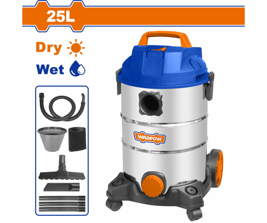 Σκούπα Ξηρής & Υγρής Αναρρόφησης 1.200W 25L Wadfow WVR4A25