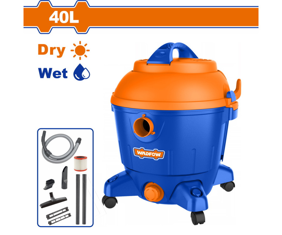 Σκούπα Ξηρής & Υγρής Αναρρόφησης 1200W 40L Wadfow WVR7A40
