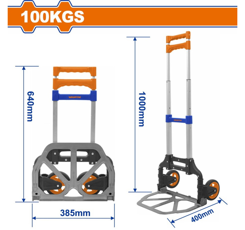 Πτυσσόμενο Καρότσι Μεταφοράς 100Kg Wadfow WWB8A10
