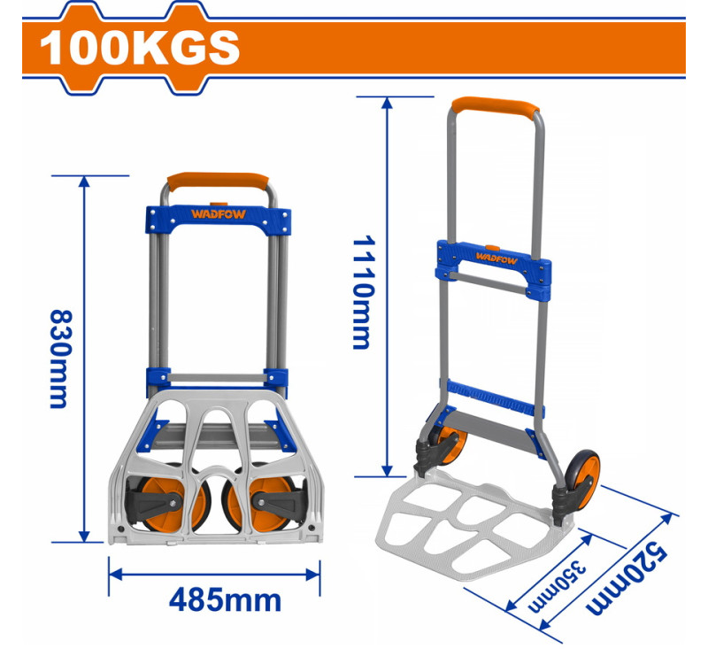 Πτυσσόμενο Καρότσι Μεταφοράς 100Kg Wadfow WWB9A10