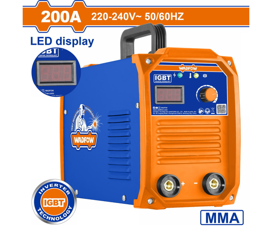 Ηλεκτροκόλληση Inverter 230V / 200A – 60% Κύκλος Λειτουργίας Wadfow WWD32001