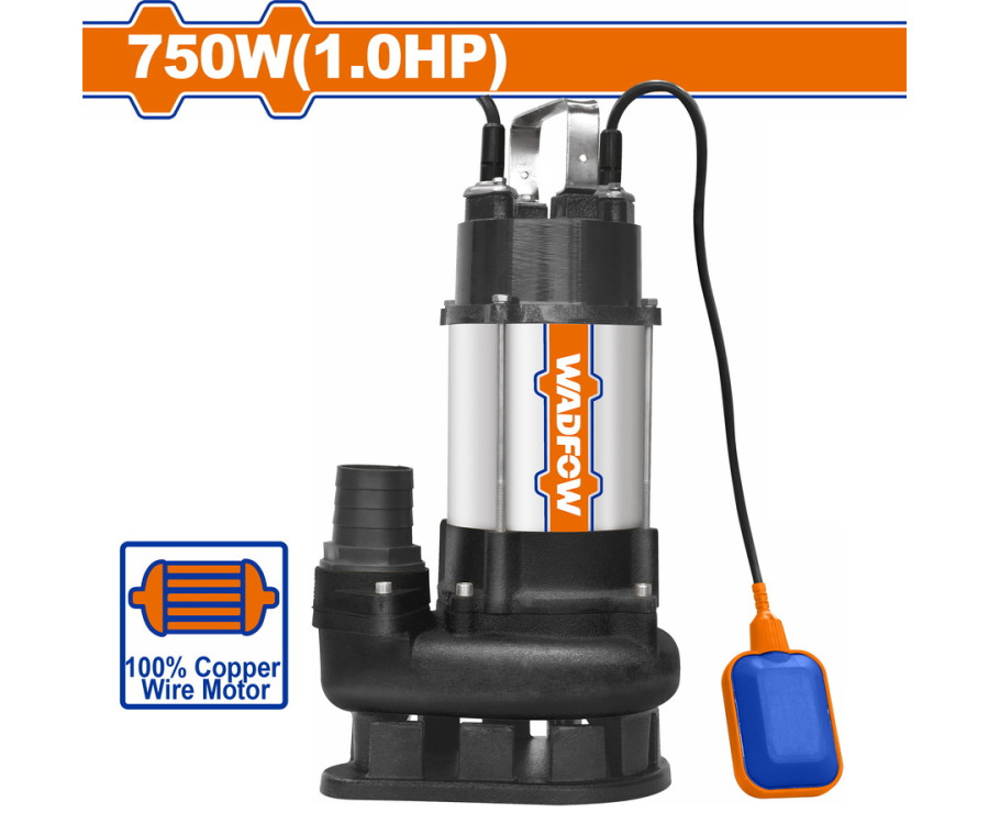 Υποβρύχια Αντλία Λυμάτων Inox 750W Βαρέως Τύπου Wadfow Wwpwa03