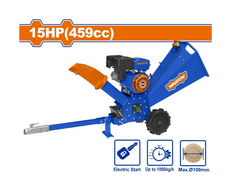 Θρυμματιστής Ξύλου Βενζίνης 15HP 100mm με Μίζα Wadfow WXU1415