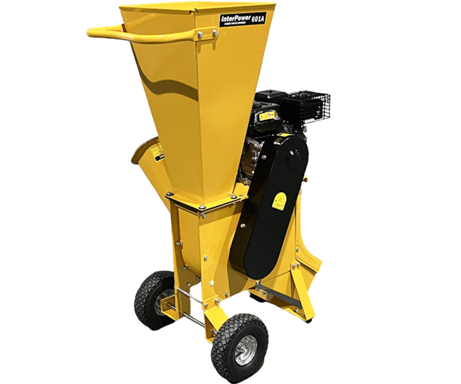 Θρυμματιστής Κλαδιών Βενζίνης 7HP, Interpower 601A, Διπλής Λειτουργίας Mulching & Μαχαίρια