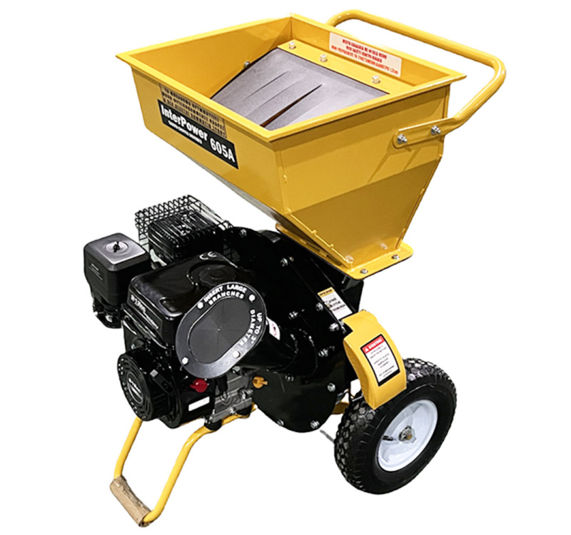 Θρυμματιστής Κλαδιών Βενζίνης 7HP, Interpower 605A, Mulching & Μαχαίρια για Κλαδιά έως 7,6cm