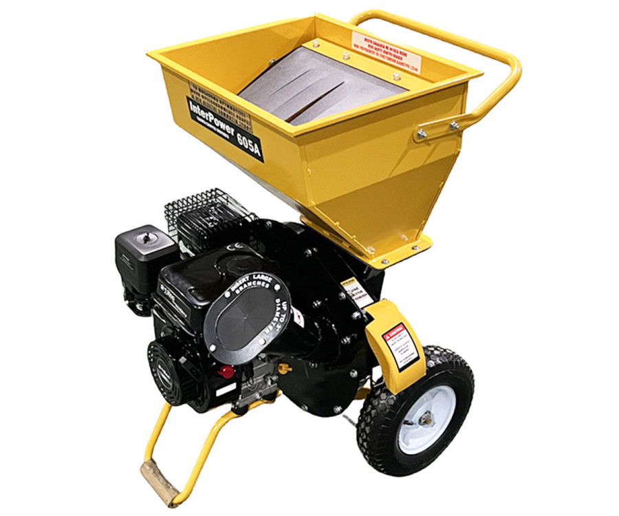 Θρυμματιστής Κλαδιών Βενζίνης 7HP, Interpower 605A, Mulching & Μαχαίρια για Κλαδιά έως 7,6cm